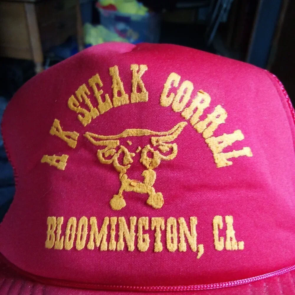 Deadstock Vintage AK Steak Corral Rope Snap Trucker Hat Cap